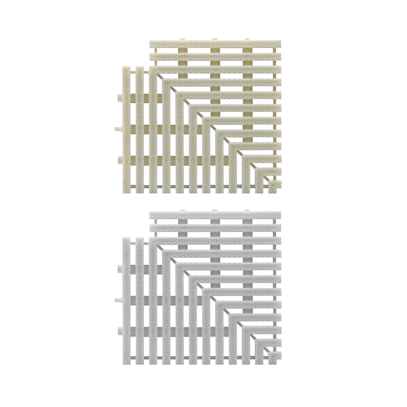 Three Interface Grille Corner (Bone Color/White)