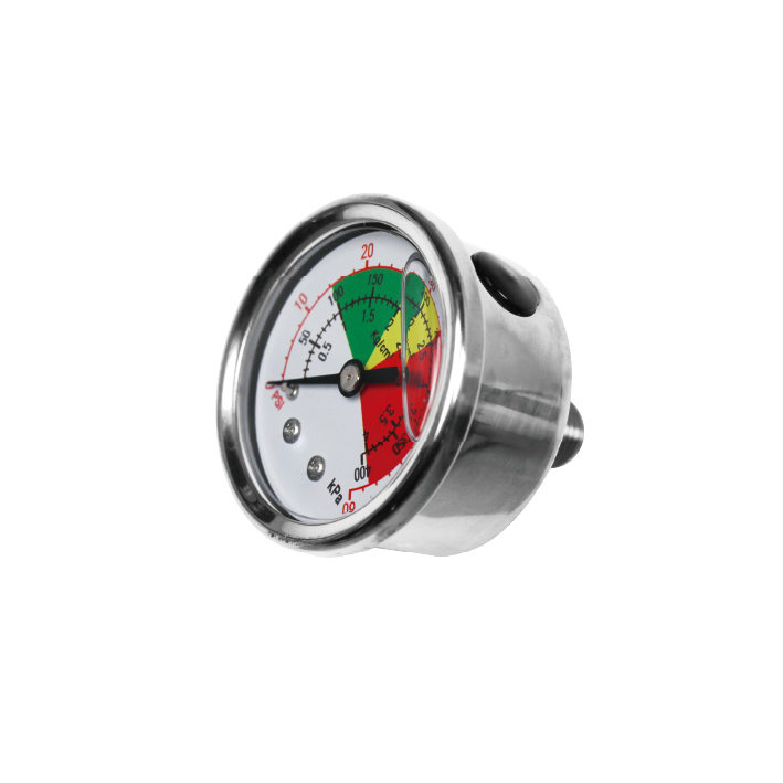 Top Out Cylinder Horizontal Oil Pressure Gauge